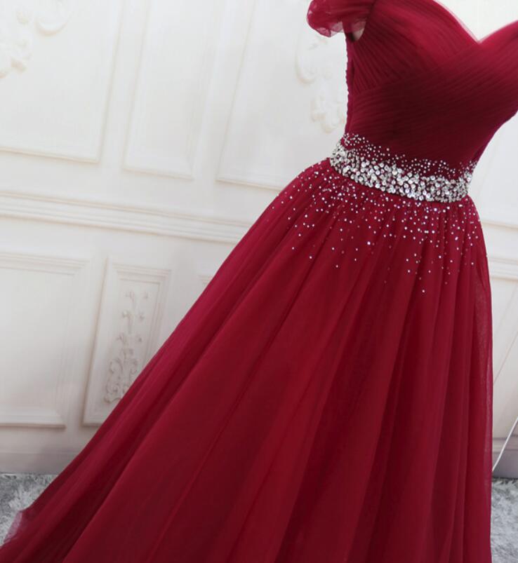 Wine Red Elegant Princess Gown ...